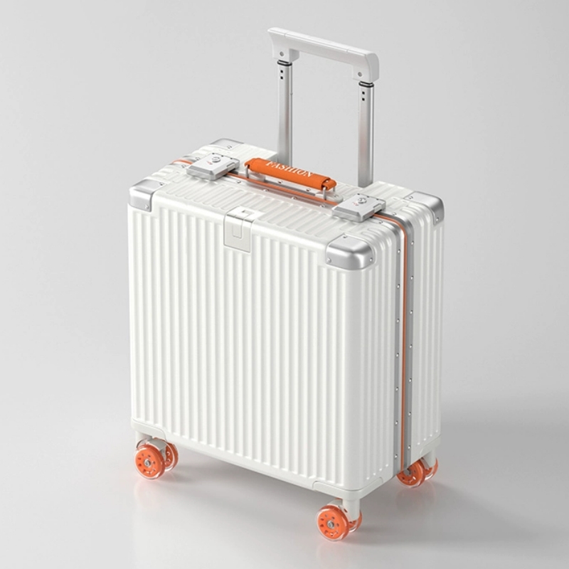 Aluminum Frame Carry On Luggage - Renkli Döner Tekerlekli 18 inç El