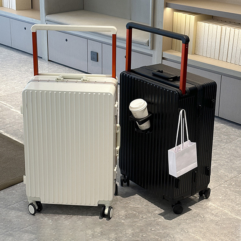 Aluminum Frame Carry On Luggage - Yeni Geniş Saplı Tekerlekli Bavul, Bardak