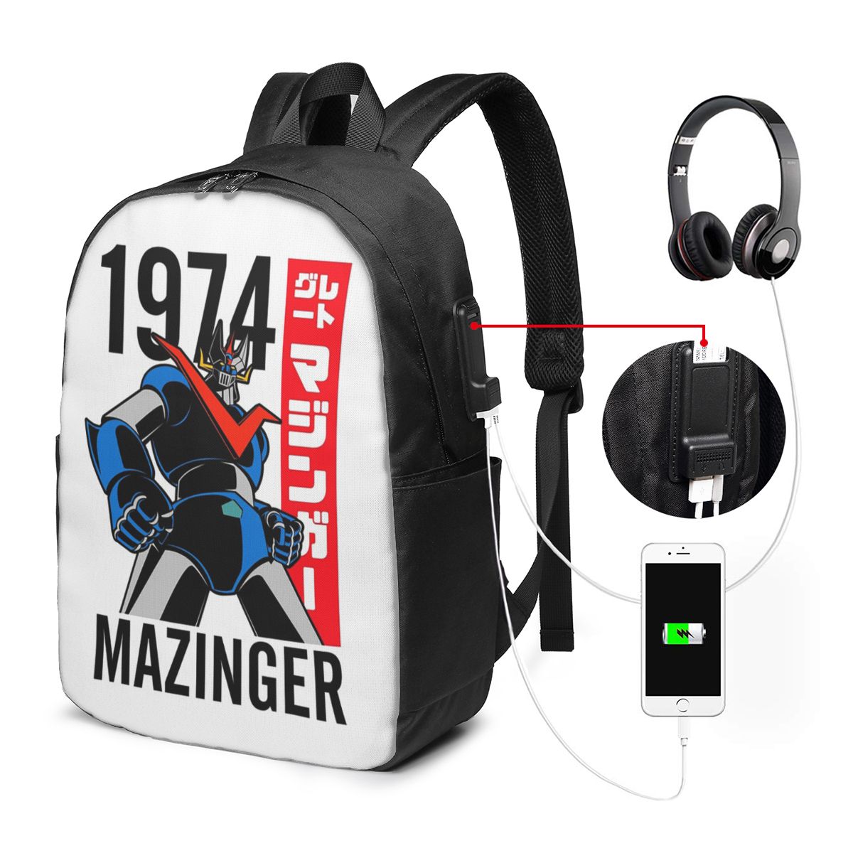 Backpacks - Mazinger Z Mad Robot Grendizer Anime