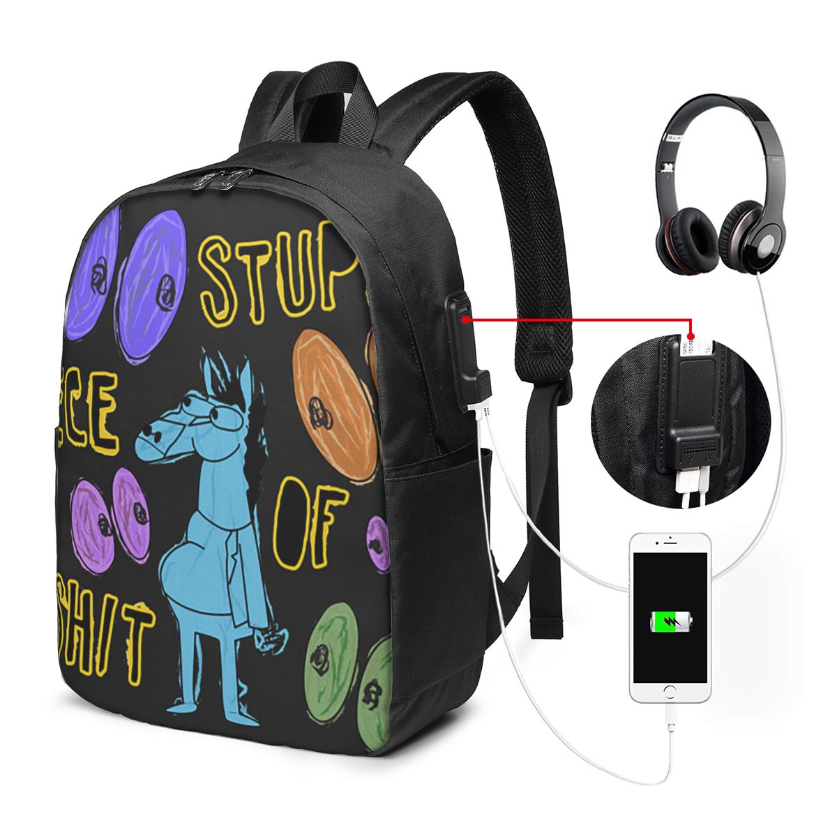 Backpacks - Karikatür Bojack Horseman Aptal Bir Bok