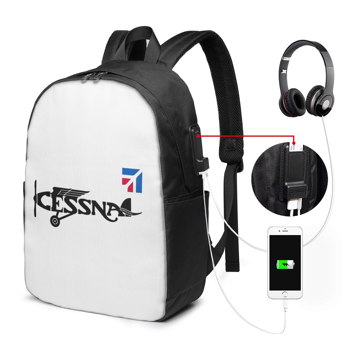 Cessna Logo Sırt Çantası Seyah - Backpacks incelemesi ve fiyatı