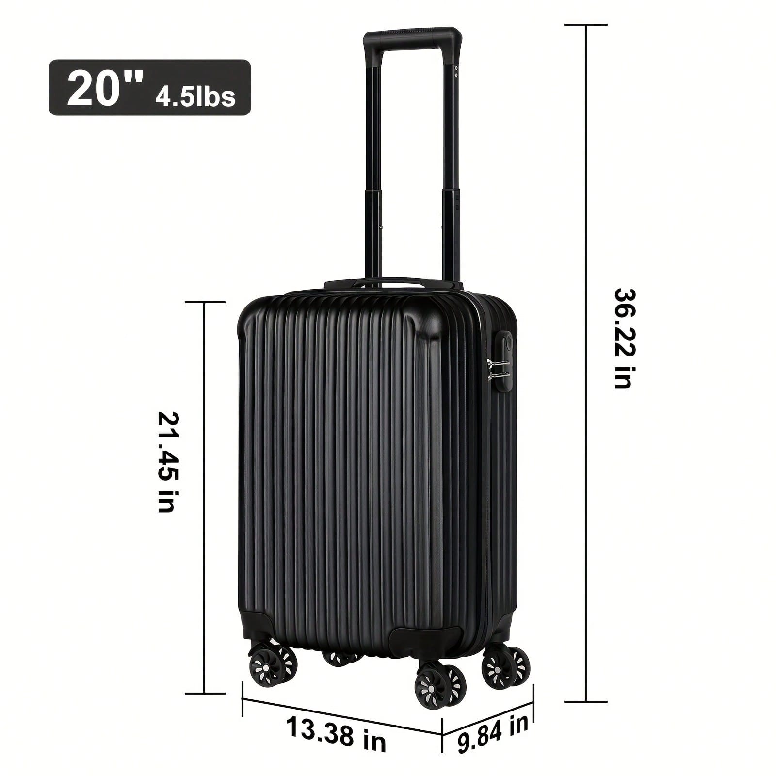 20 inçlik, sert kabuklu, el ba - Spinner Wheel Rolling Suitcase 20 Inch incelemesi ve fiyatı