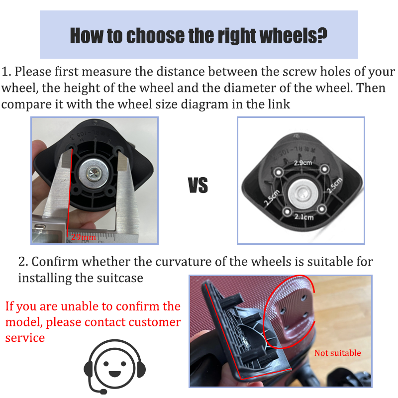 W023 Bagaj Tekerleği Tamir Tak - Silent Replacement Luggage Wheels incelemesi ve fiyatı